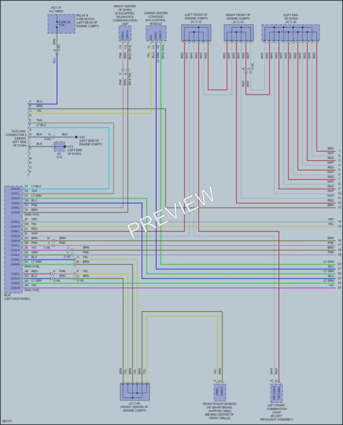 2024 Mazda CX50 Computer Data Lines wiring diagram preview