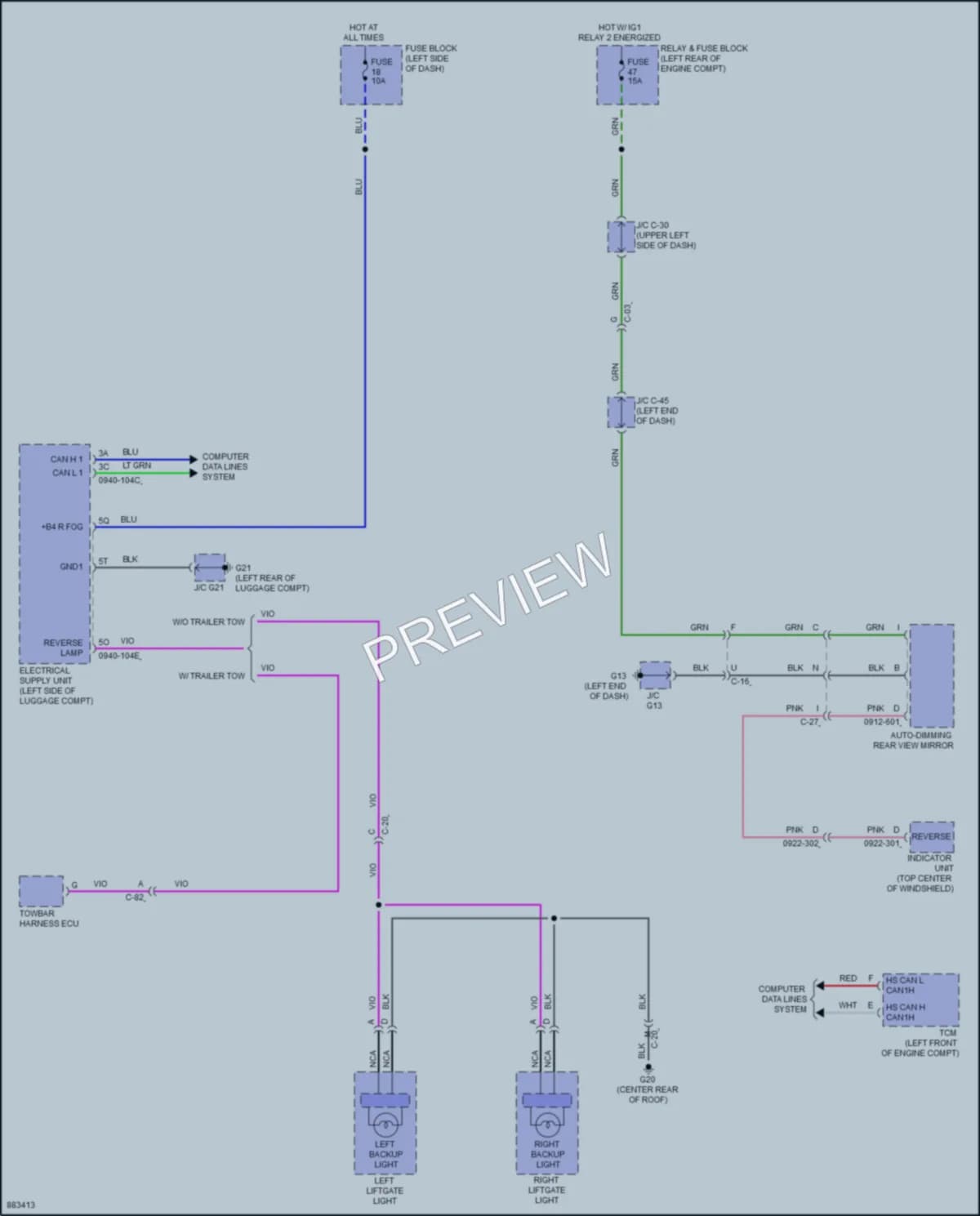 2024 Mazda CX50 Exterior Lights wiring diagram preview