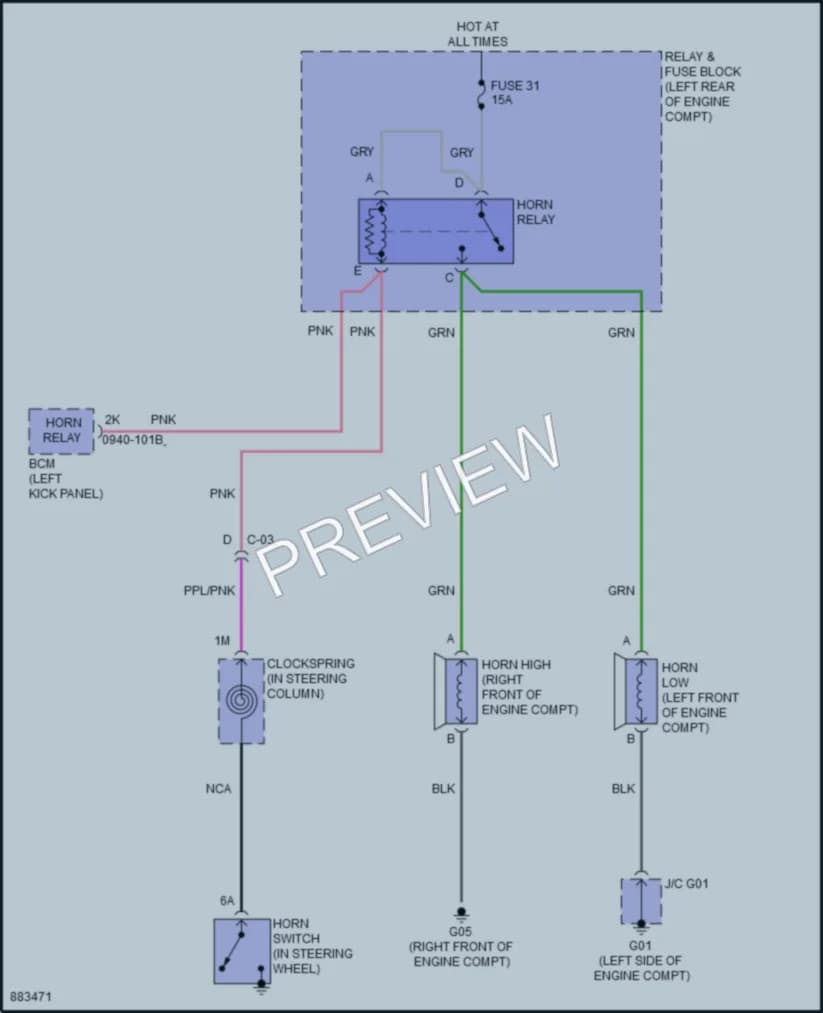 2024 Mazda CX50 Horn wiring diagram preview