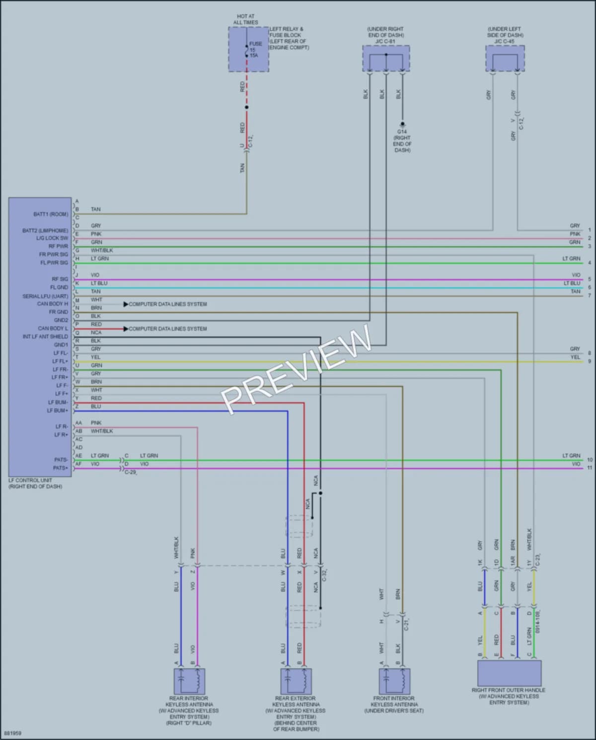 2024 Mazda CX90PlugIn Anti Theft wiring diagram preview