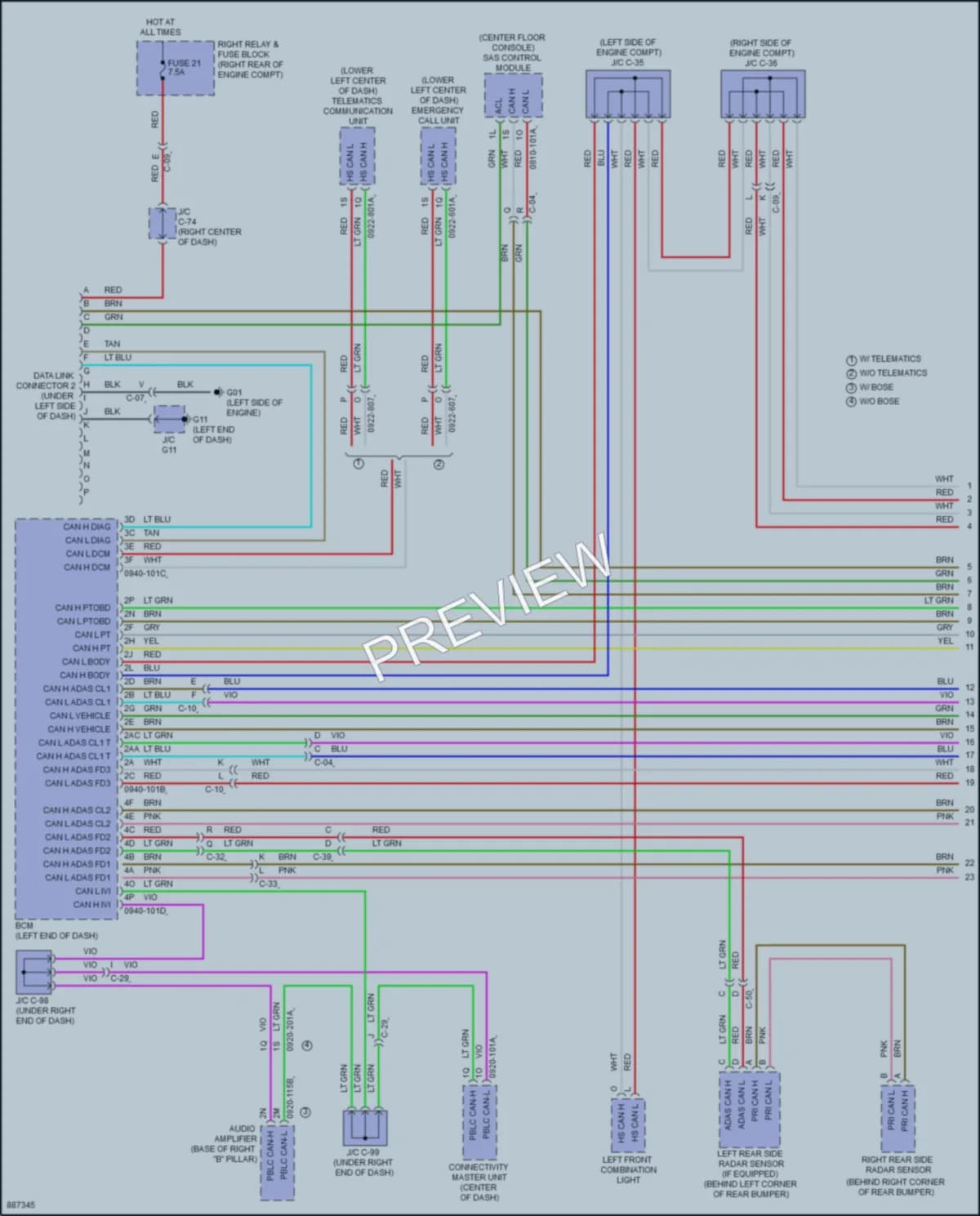2024 Mazda CX90PlugIn Computer Data Lines wiring diagram preview