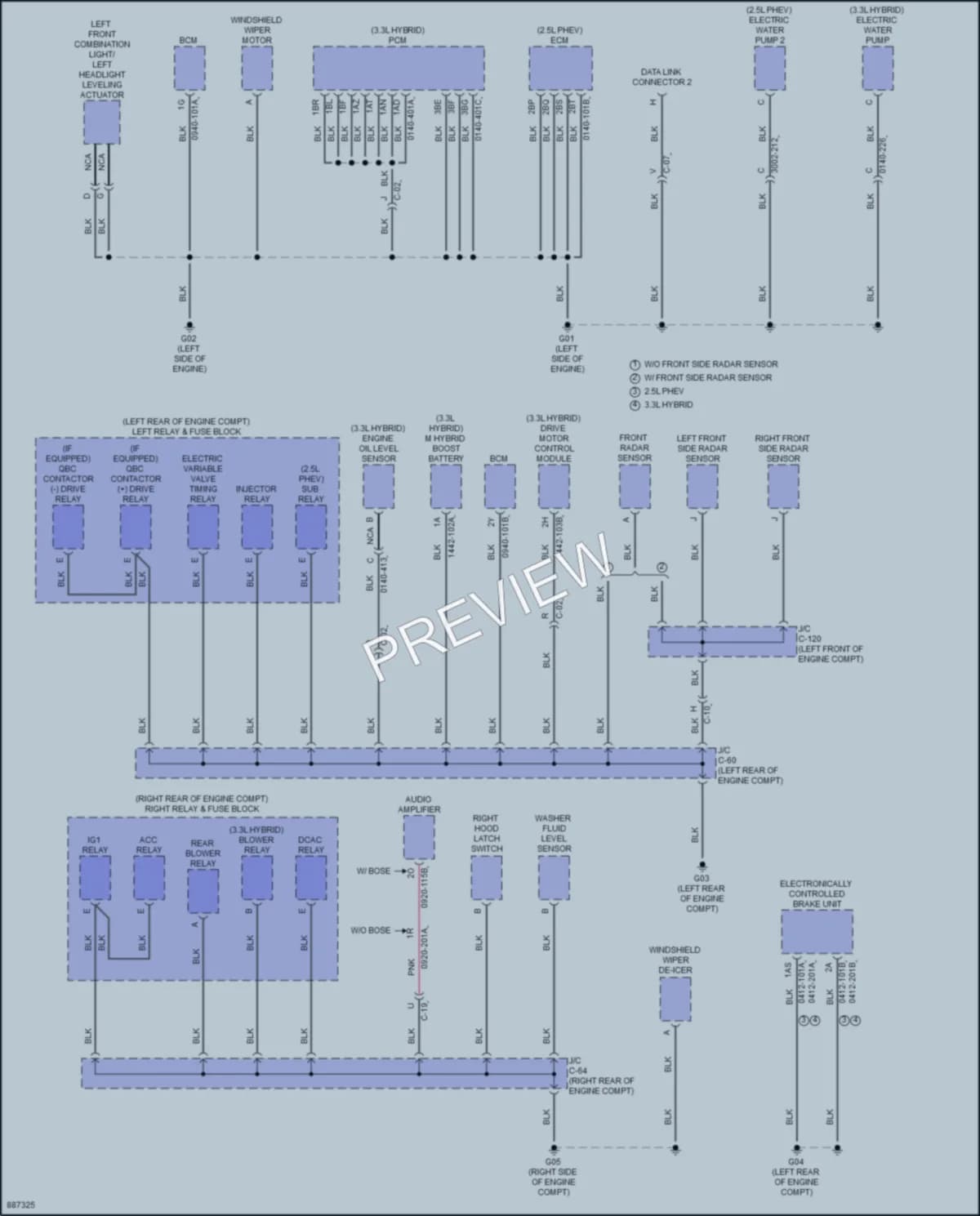 2024 Mazda CX90PlugIn Ground Distribution wiring diagram preview