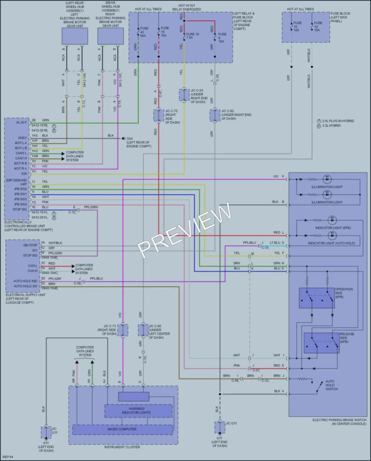 2024 Mazda CX90PlugIn Shift Interlock wiring diagram preview