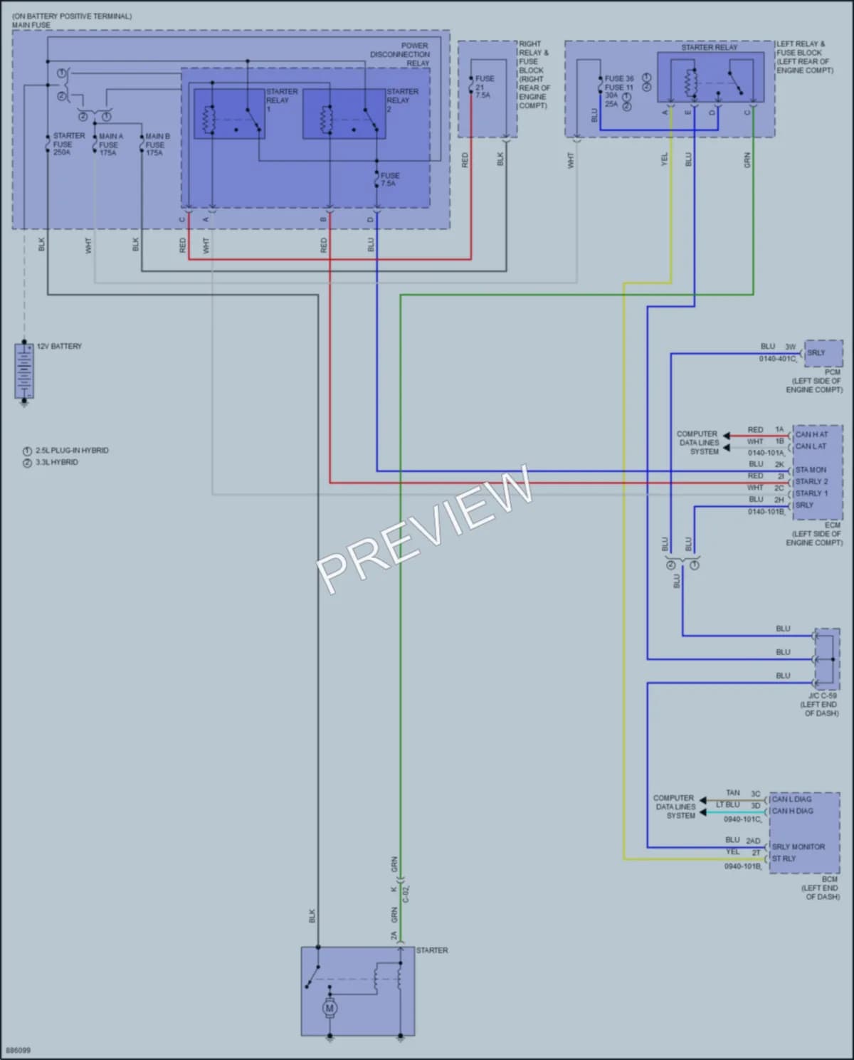 2024 Mazda CX90PlugIn Starting Charging wiring diagram preview