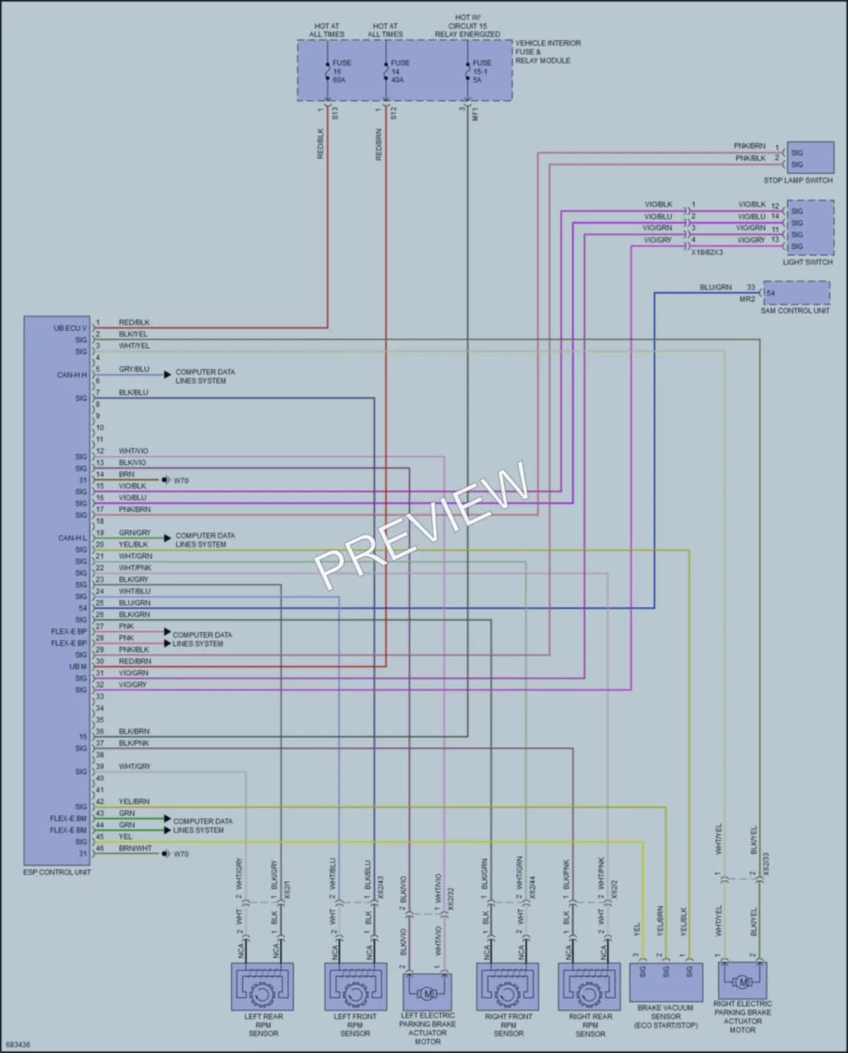 2024 MercedesBenz 3500XDSprinter Anti Lock Brakes wiring diagram preview