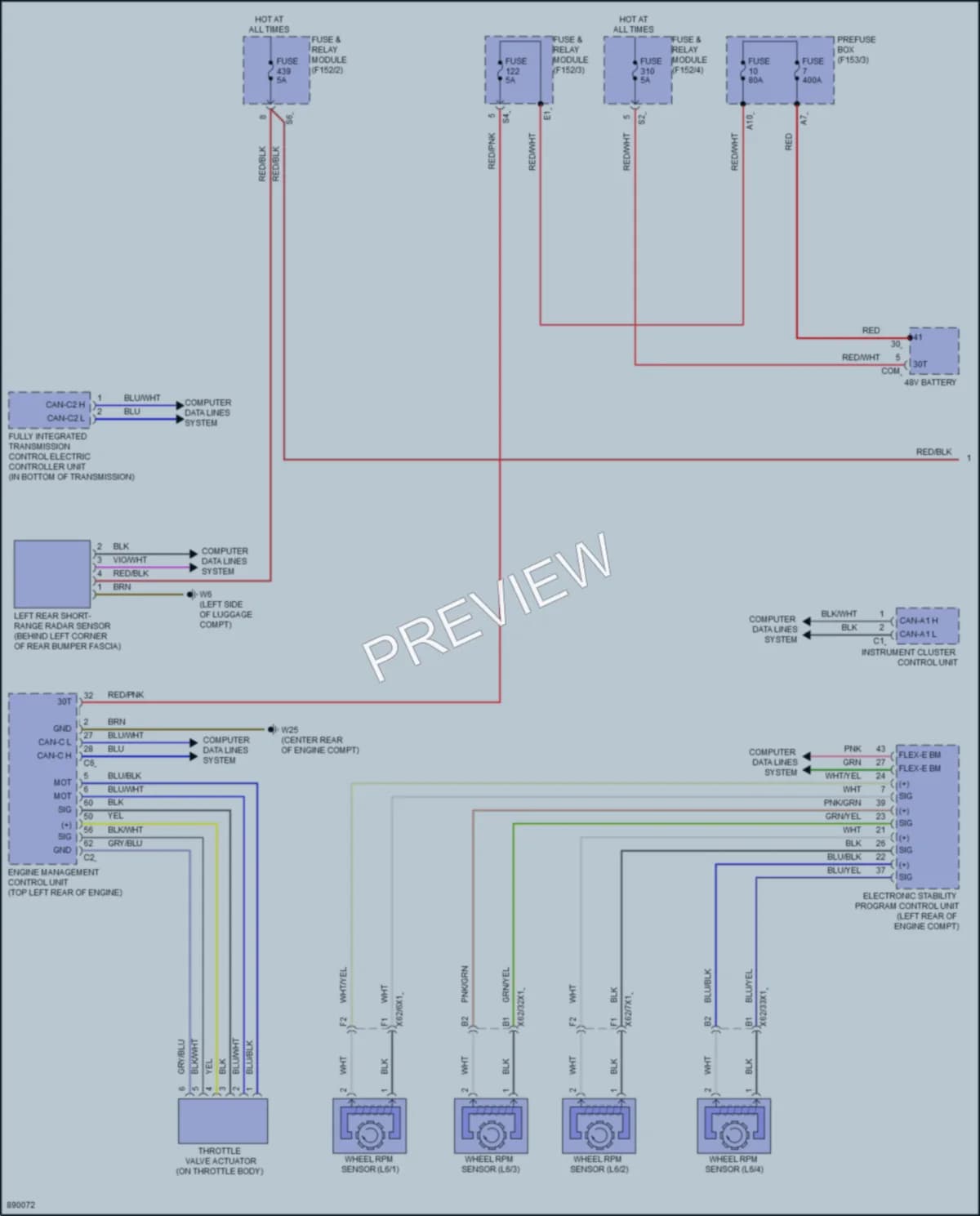 2024 MercedesBenz C300 Cruise Control wiring diagram preview