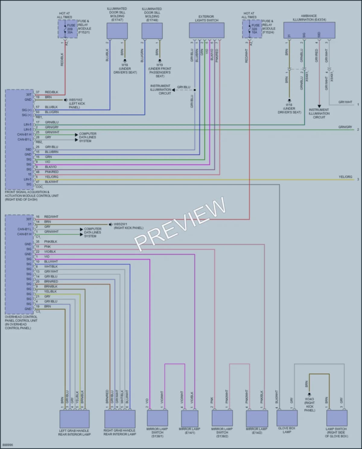 2024 MercedesBenz C300 Interior Lights wiring diagram preview