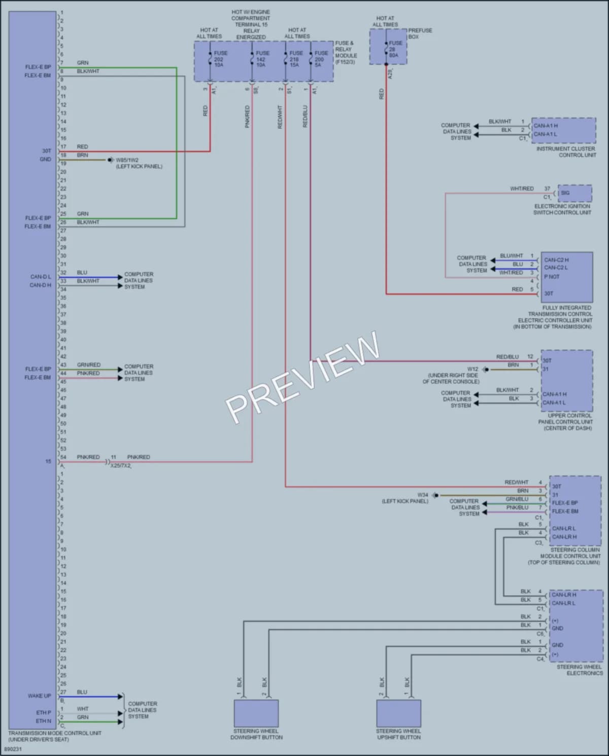 2024 MercedesBenz C300 Transmission wiring diagram preview