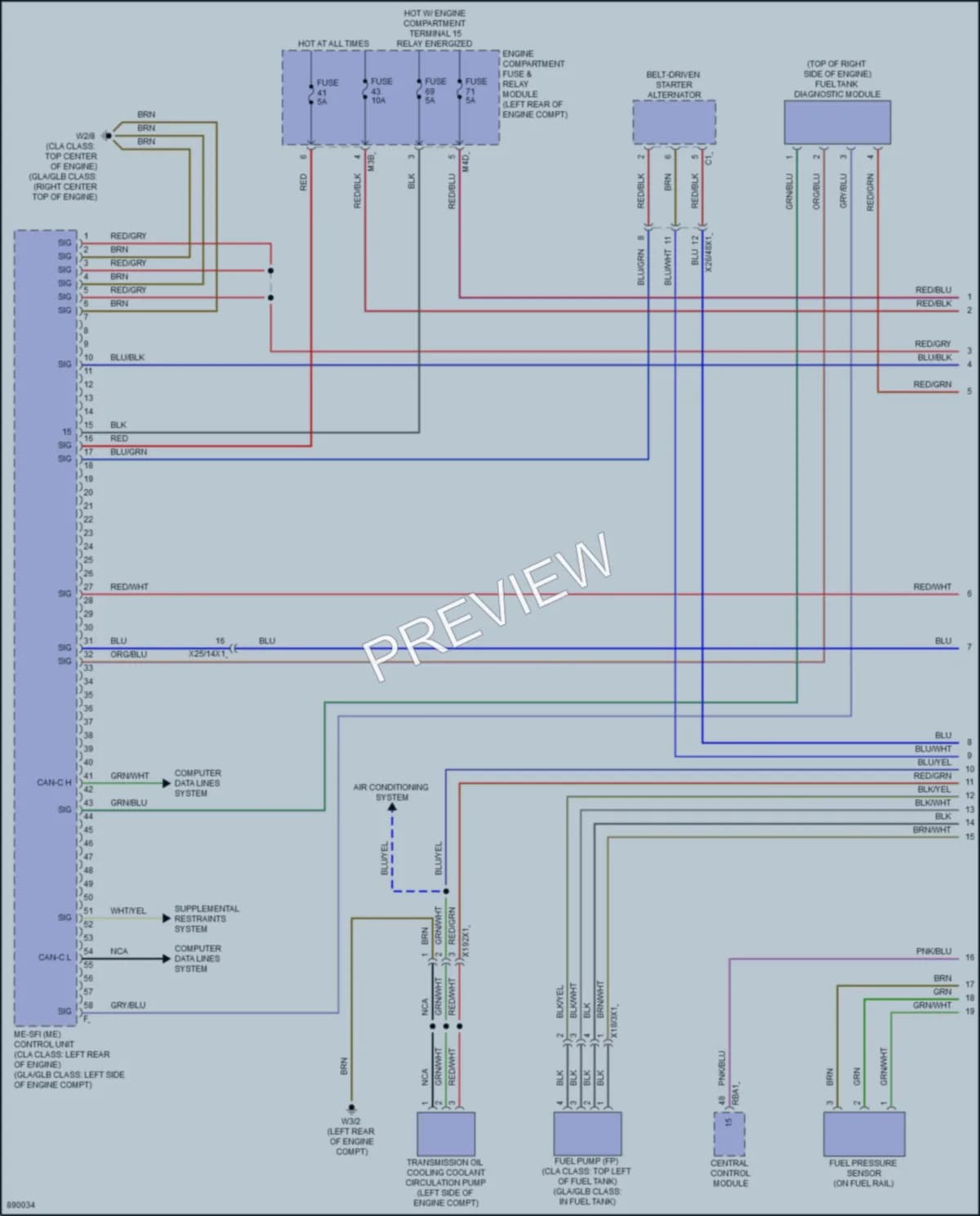 2024 MercedesBenz CLA250 Engine Performance wiring diagram preview