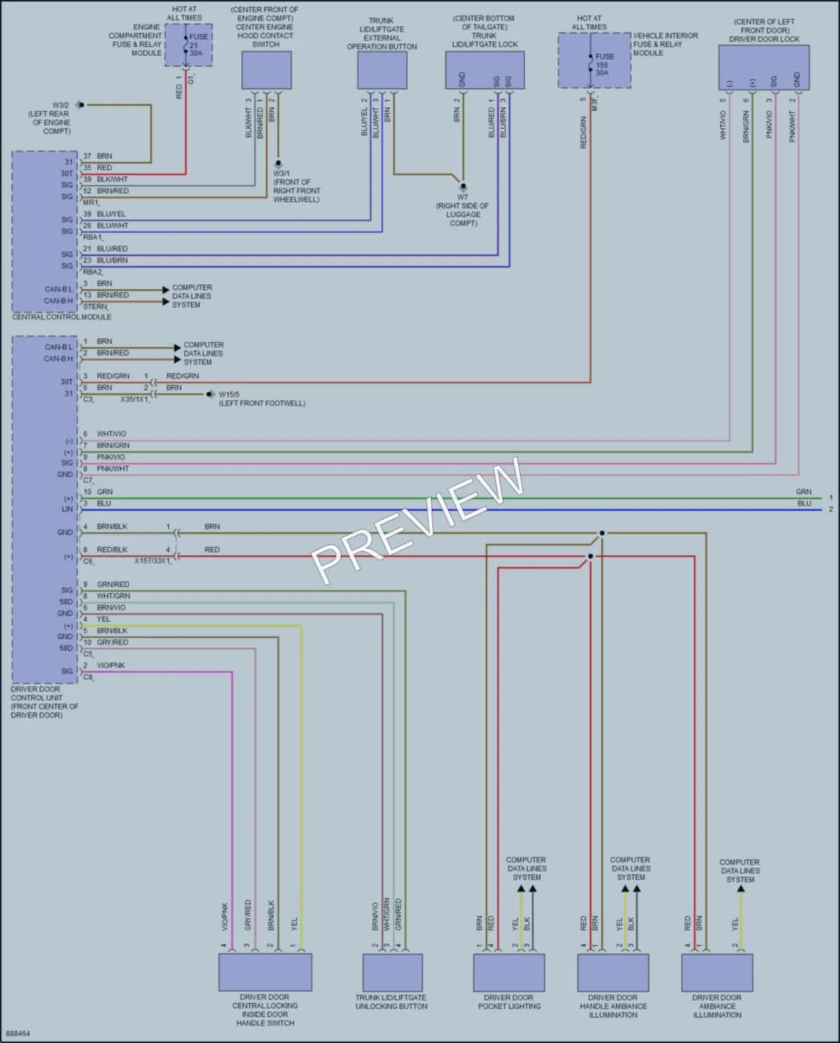 2024 MercedesBenz CLA250 Power Door Locks wiring diagram preview