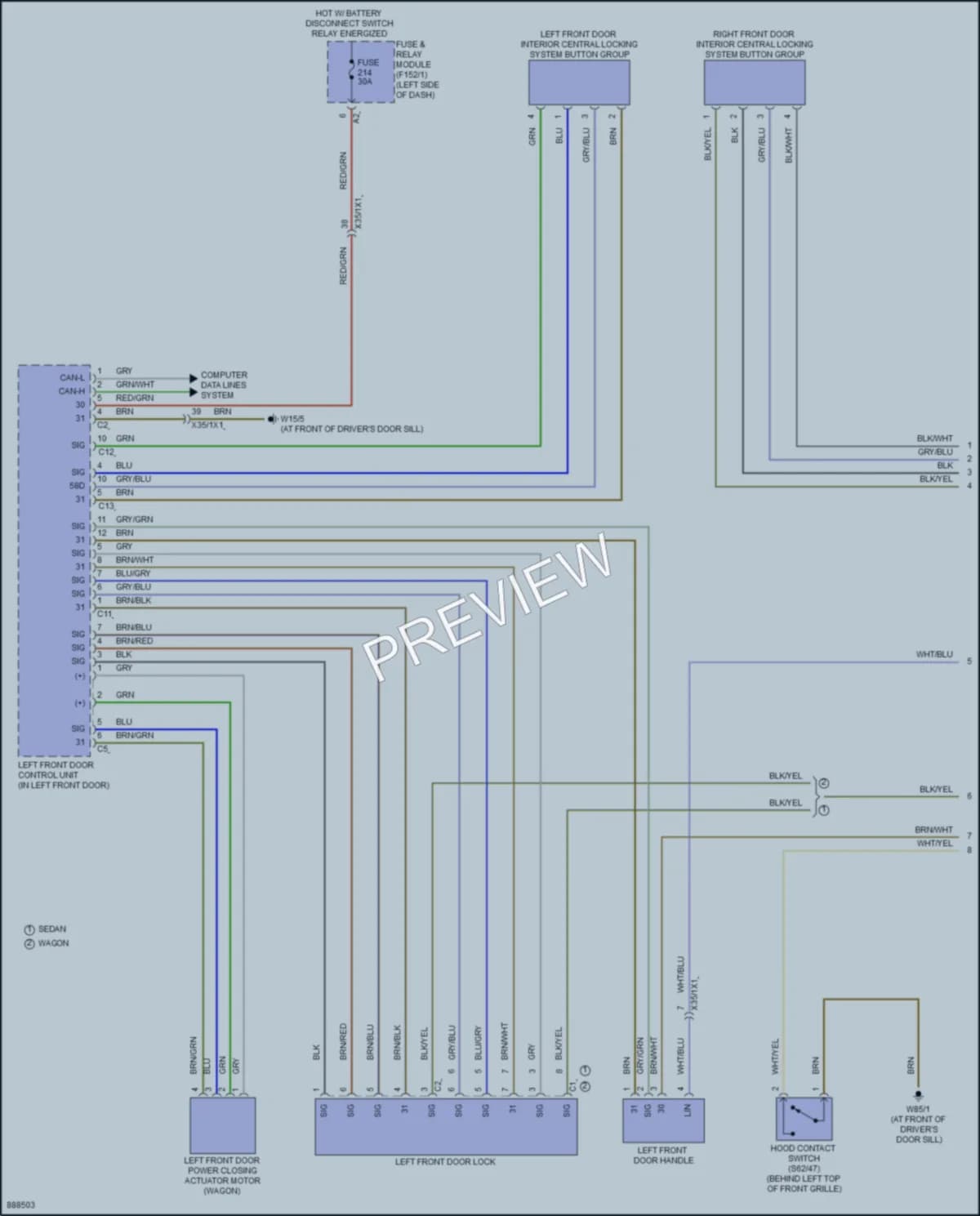 2024 MercedesBenz E350 Anti Theft wiring diagram preview