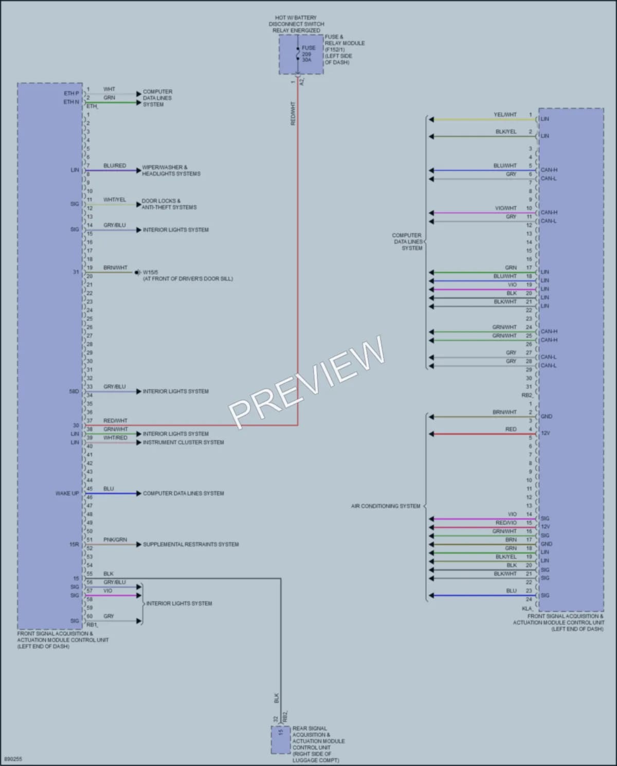 2024 MercedesBenz E350 Body Control Modules wiring diagram preview