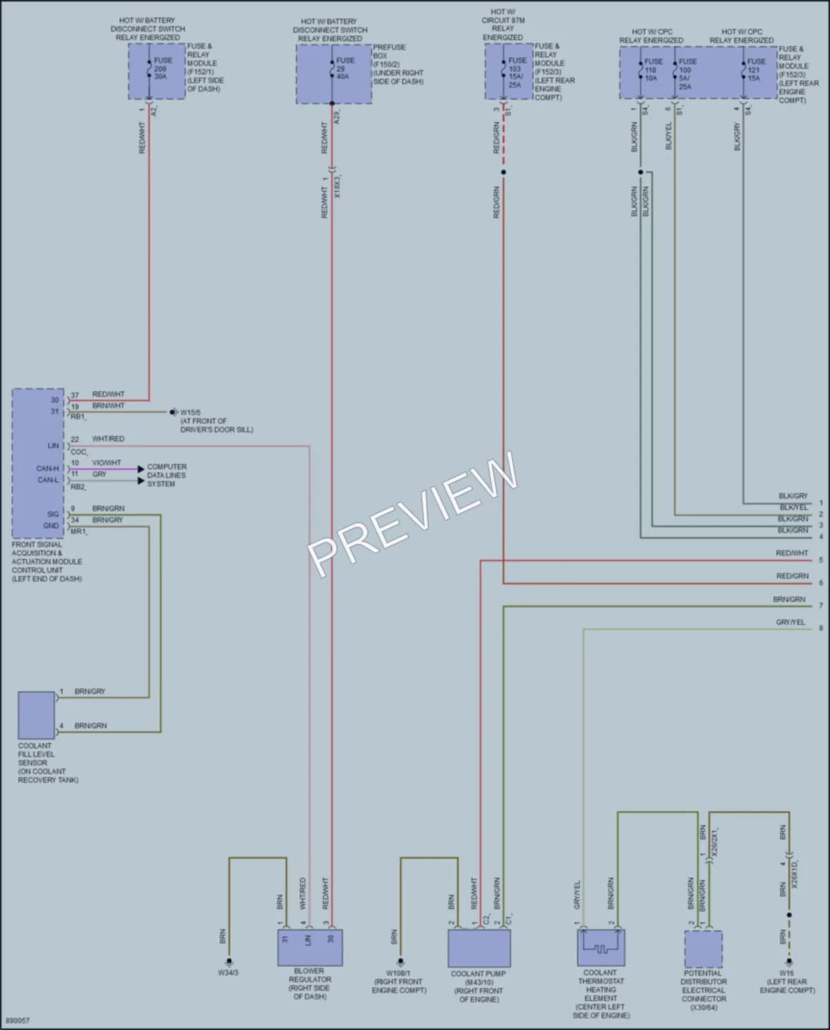 2024 MercedesBenz E350 Cooling Fan wiring diagram preview