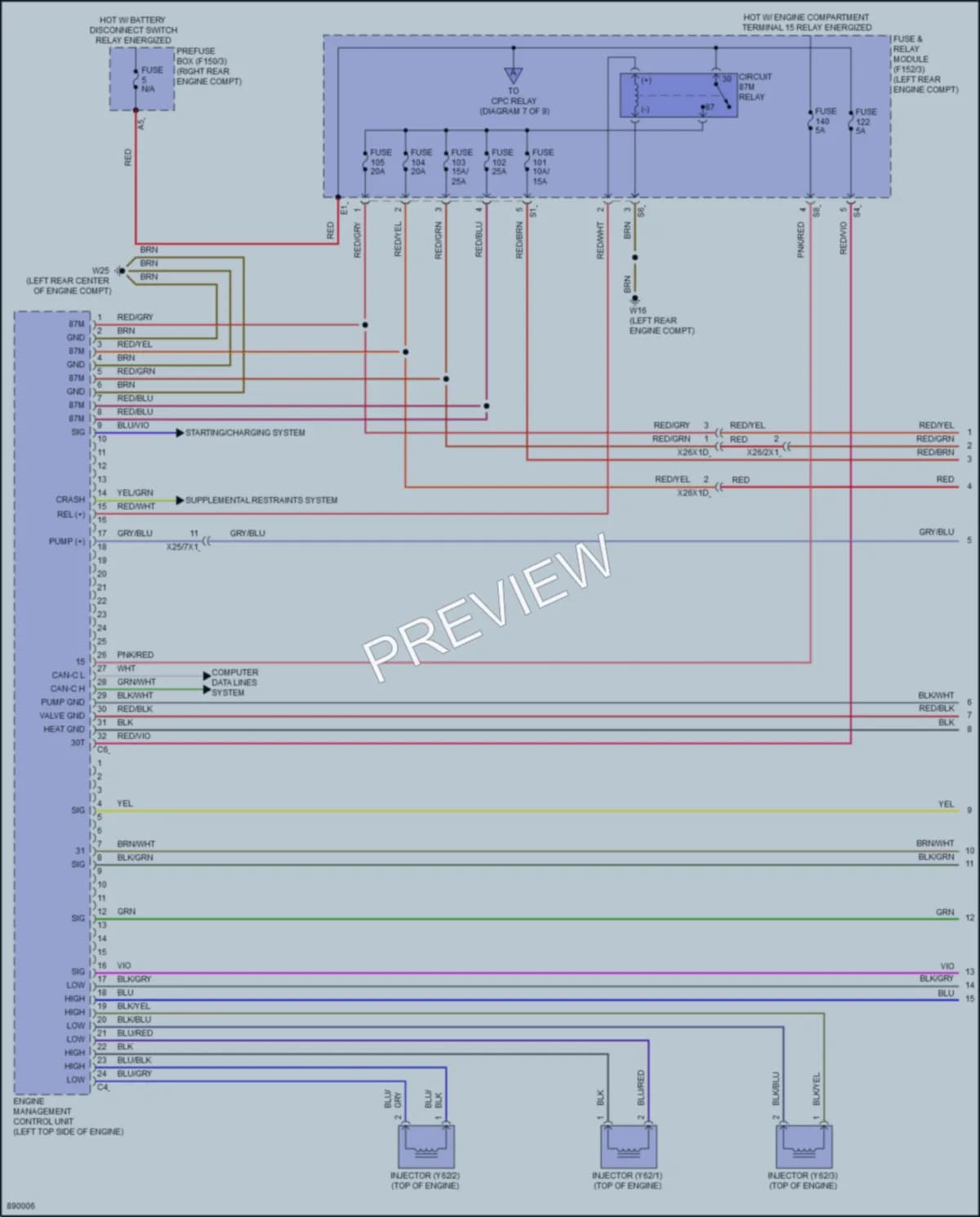 2024 MercedesBenz E350 Engine Performance wiring diagram preview