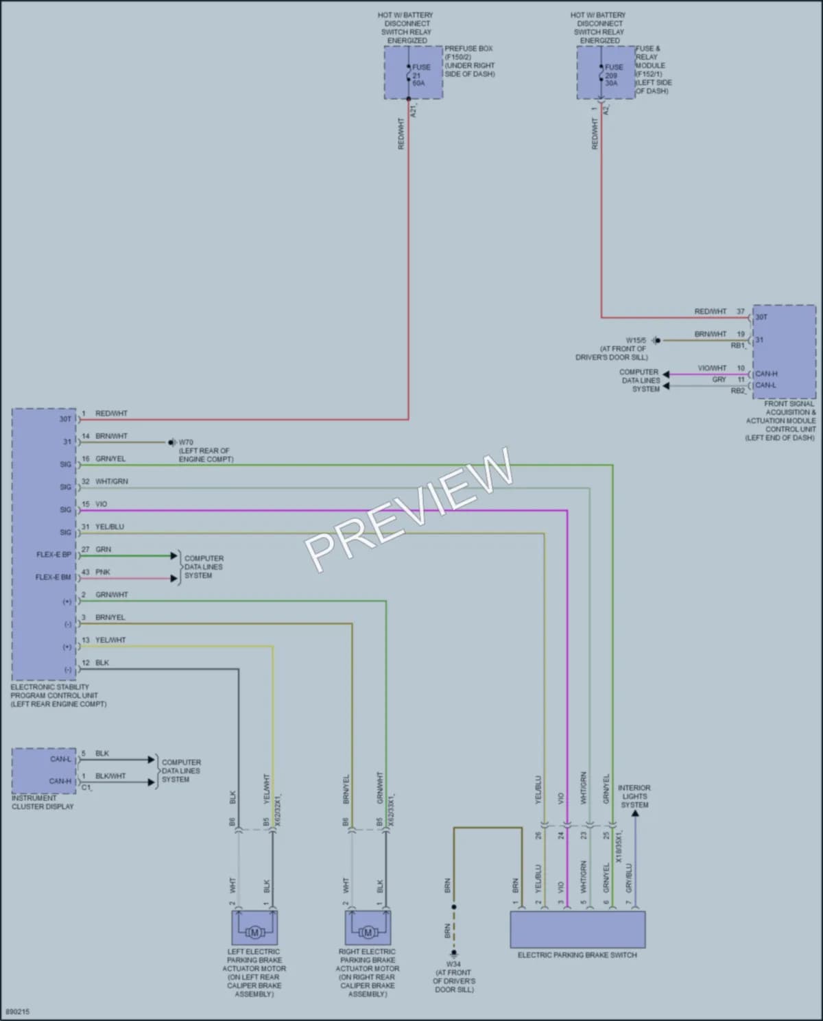 2024 MercedesBenz E350 Shift Interlock wiring diagram preview
