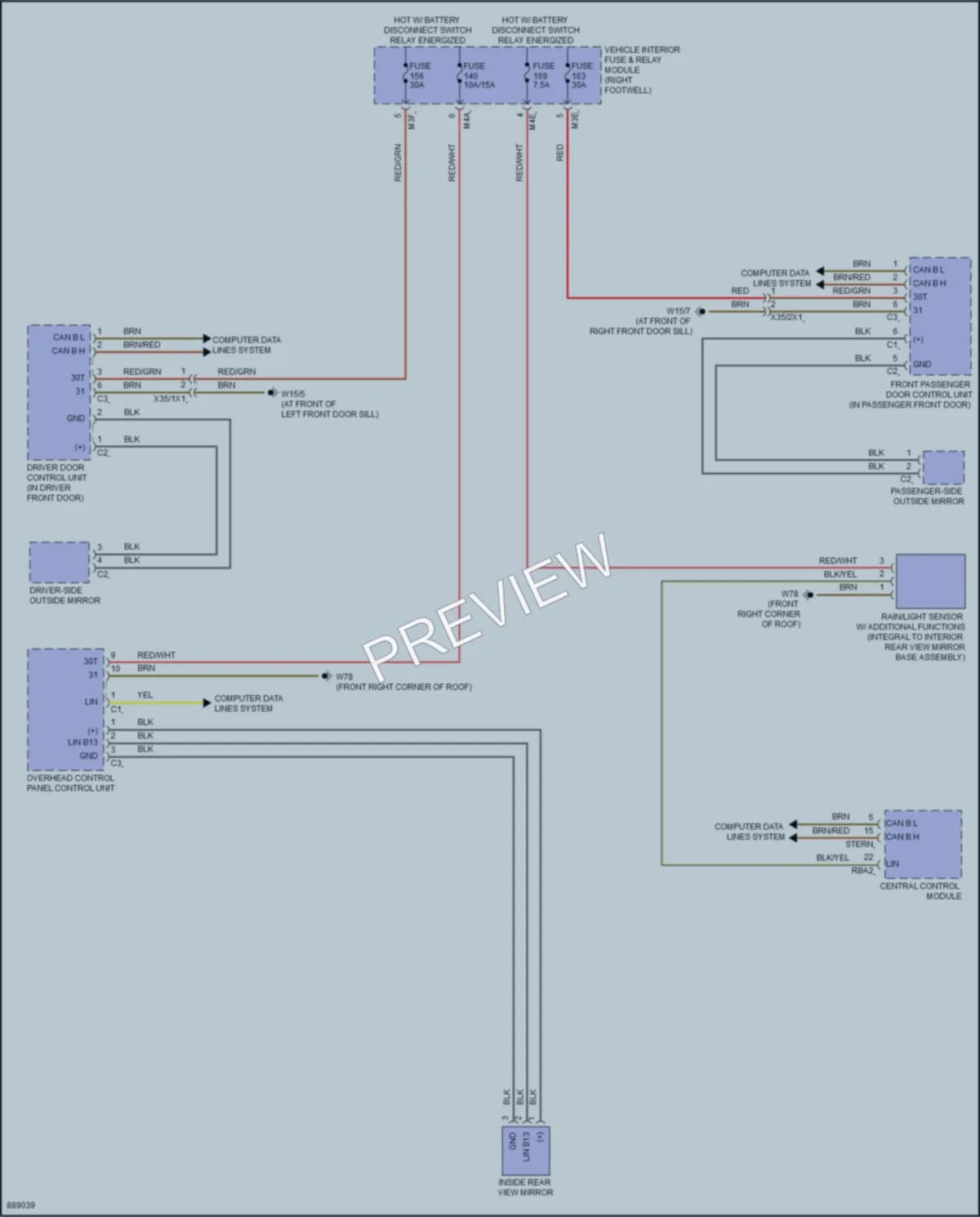 2024 MercedesBenz GLA250 Power Mirrors wiring diagram preview