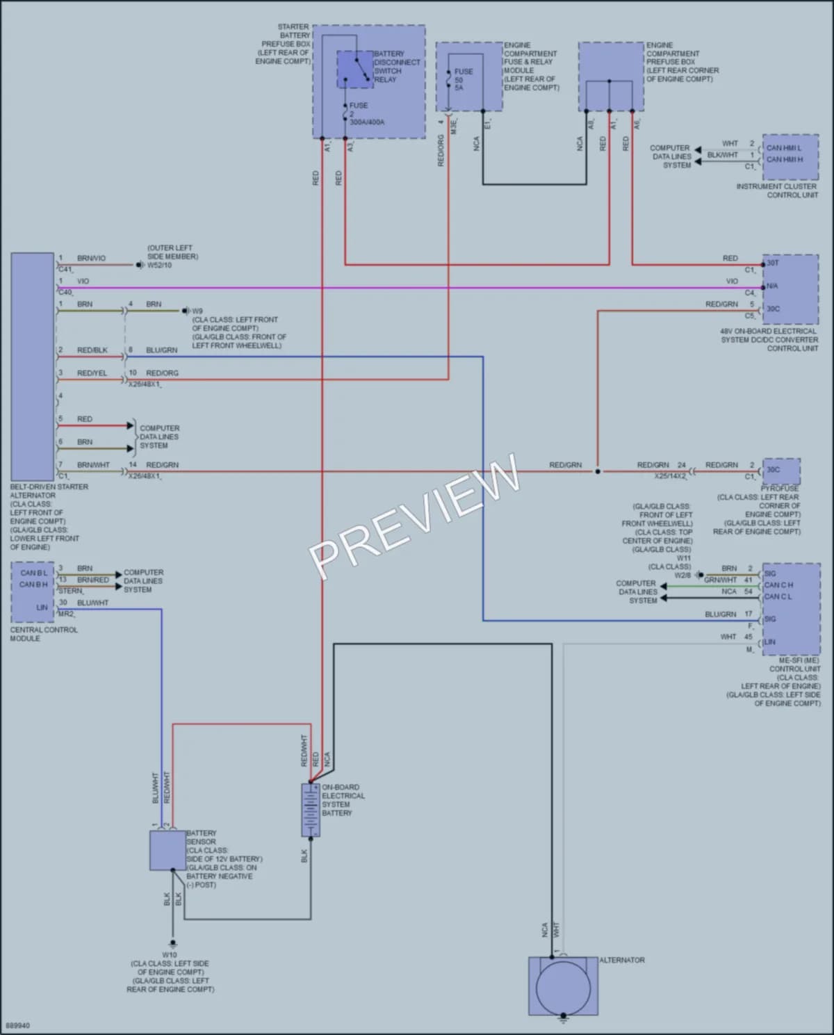 2024 MercedesBenz GLA250 Starting Charging wiring diagram preview