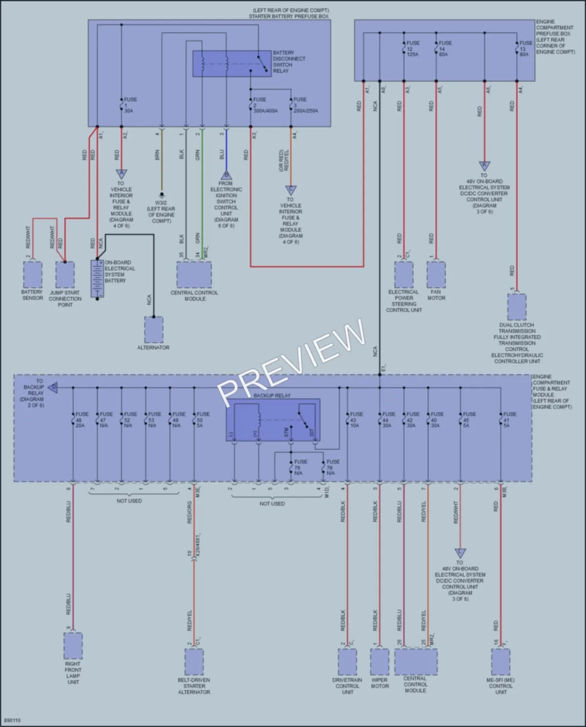 2024 MercedesBenz GLB250 Power Distribution wiring diagram preview