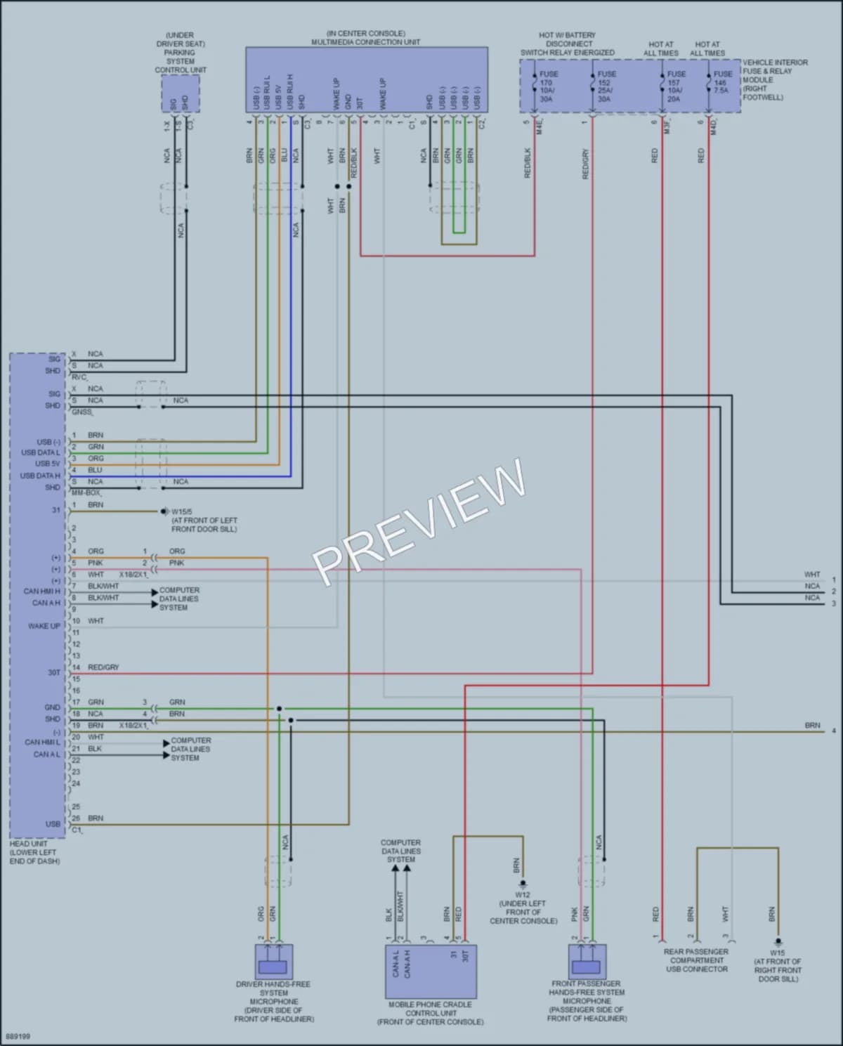 2024 MercedesBenz GLB250 Radio wiring diagram preview
