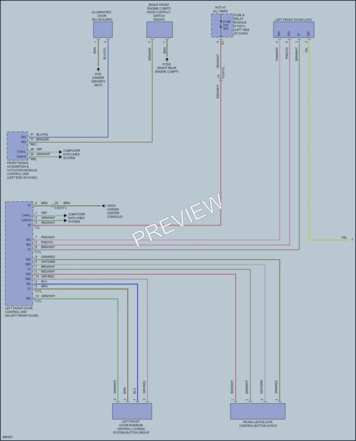 2024 MercedesBenz GLC300 Anti Theft wiring diagram preview
