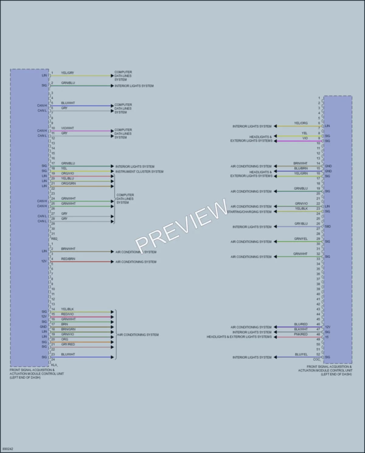 2024 MercedesBenz GLC300 Body Control Modules wiring diagram preview