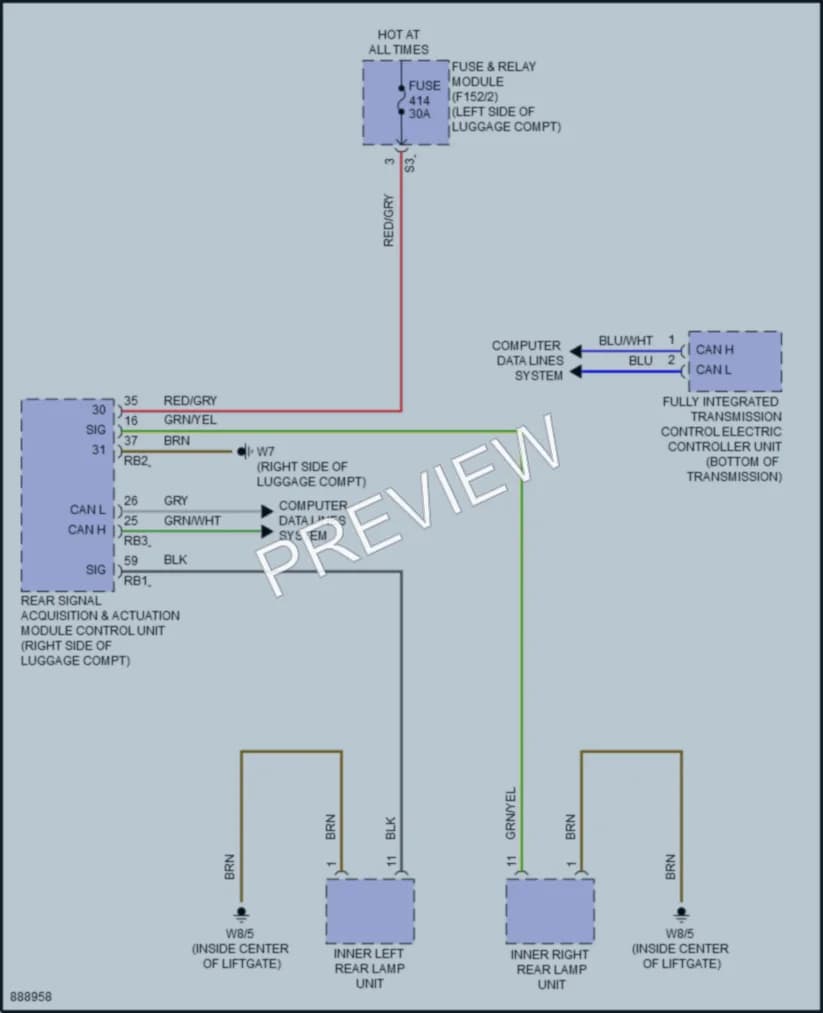 2024 MercedesBenz GLC300 Exterior Lights wiring diagram preview