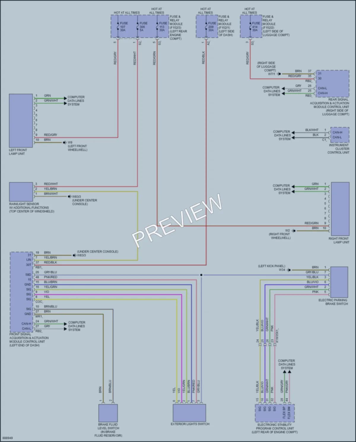 2024 MercedesBenz GLC300 Headlights wiring diagram preview