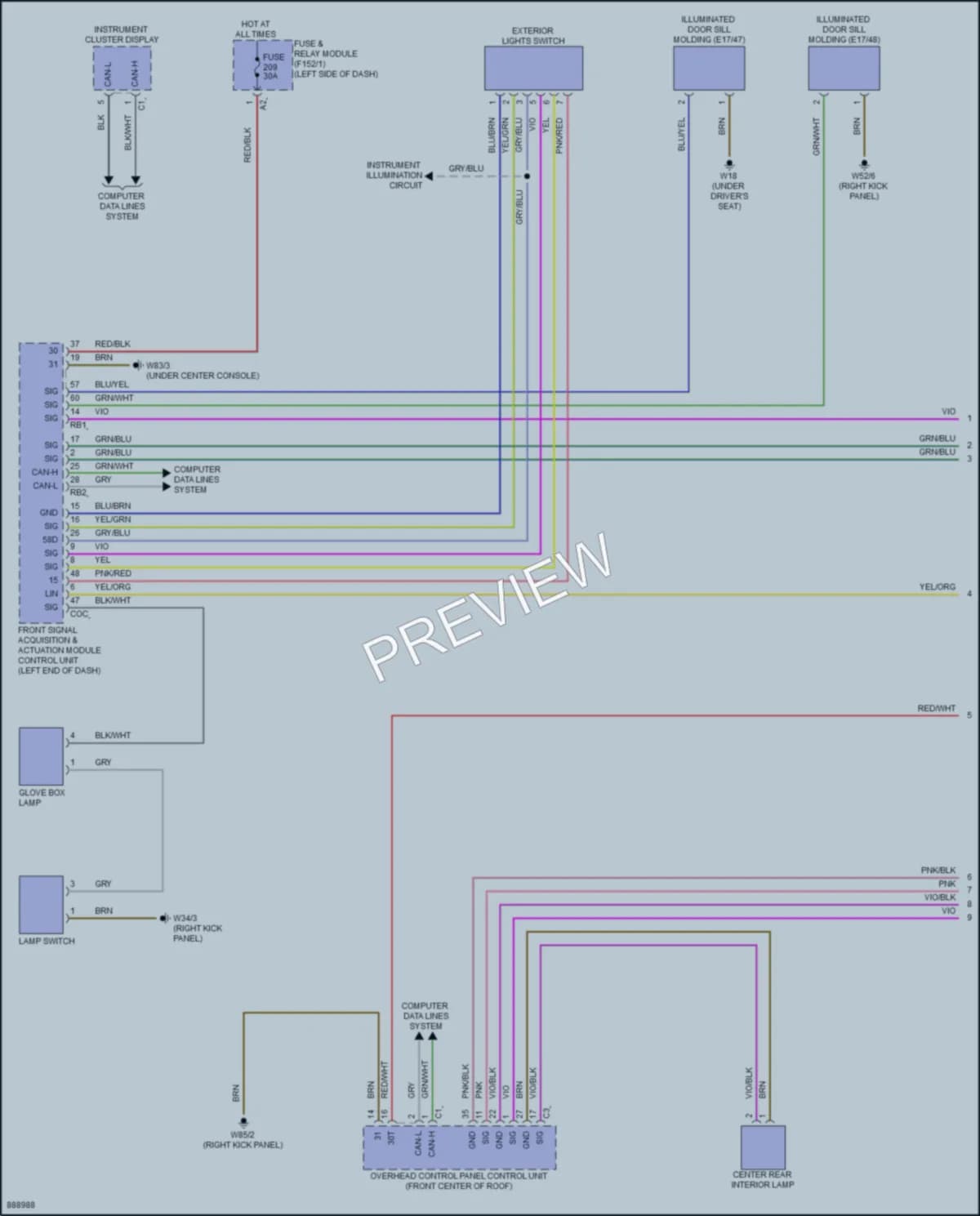 2024 MercedesBenz GLC300 Interior Lights wiring diagram preview