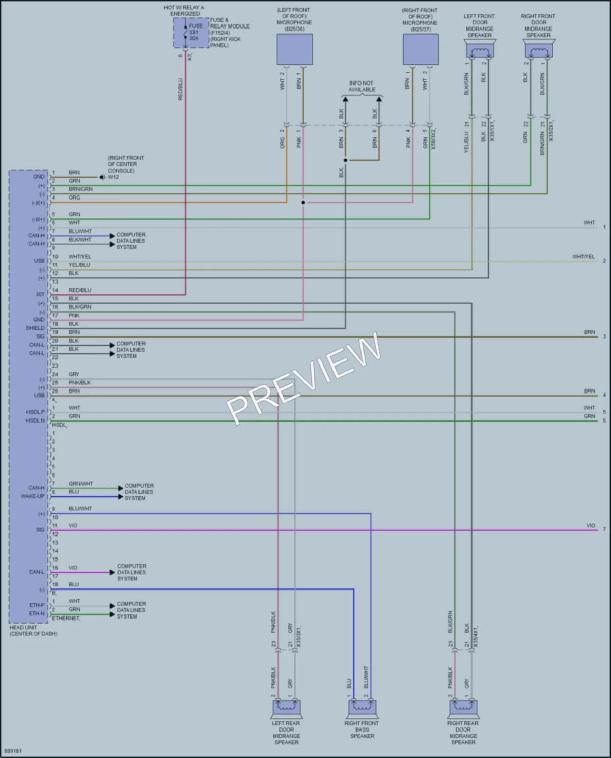 2024 MercedesBenz GLC300 Radio wiring diagram preview