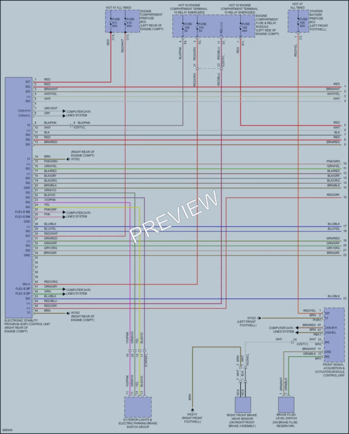 2024 MercedesBenz GLE450 Anti Lock Brakes wiring diagram preview
