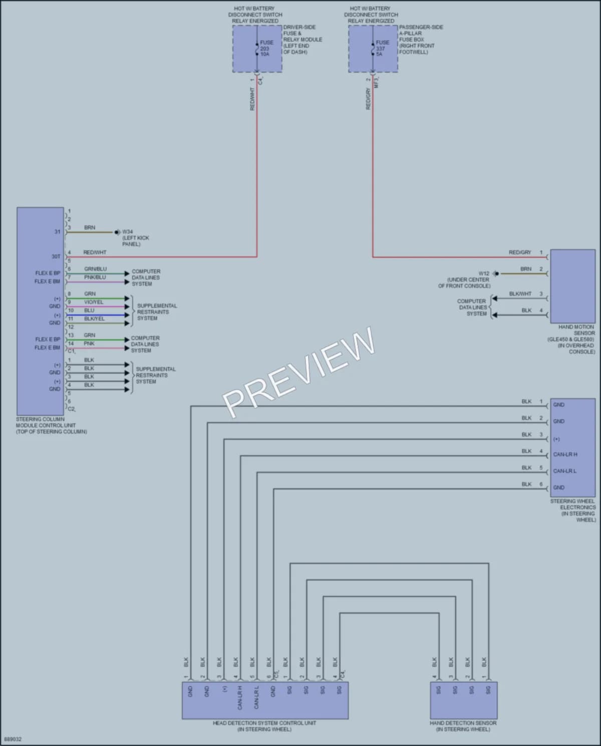 2024 MercedesBenz GLE450 Electronic Power Steering wiring diagram preview