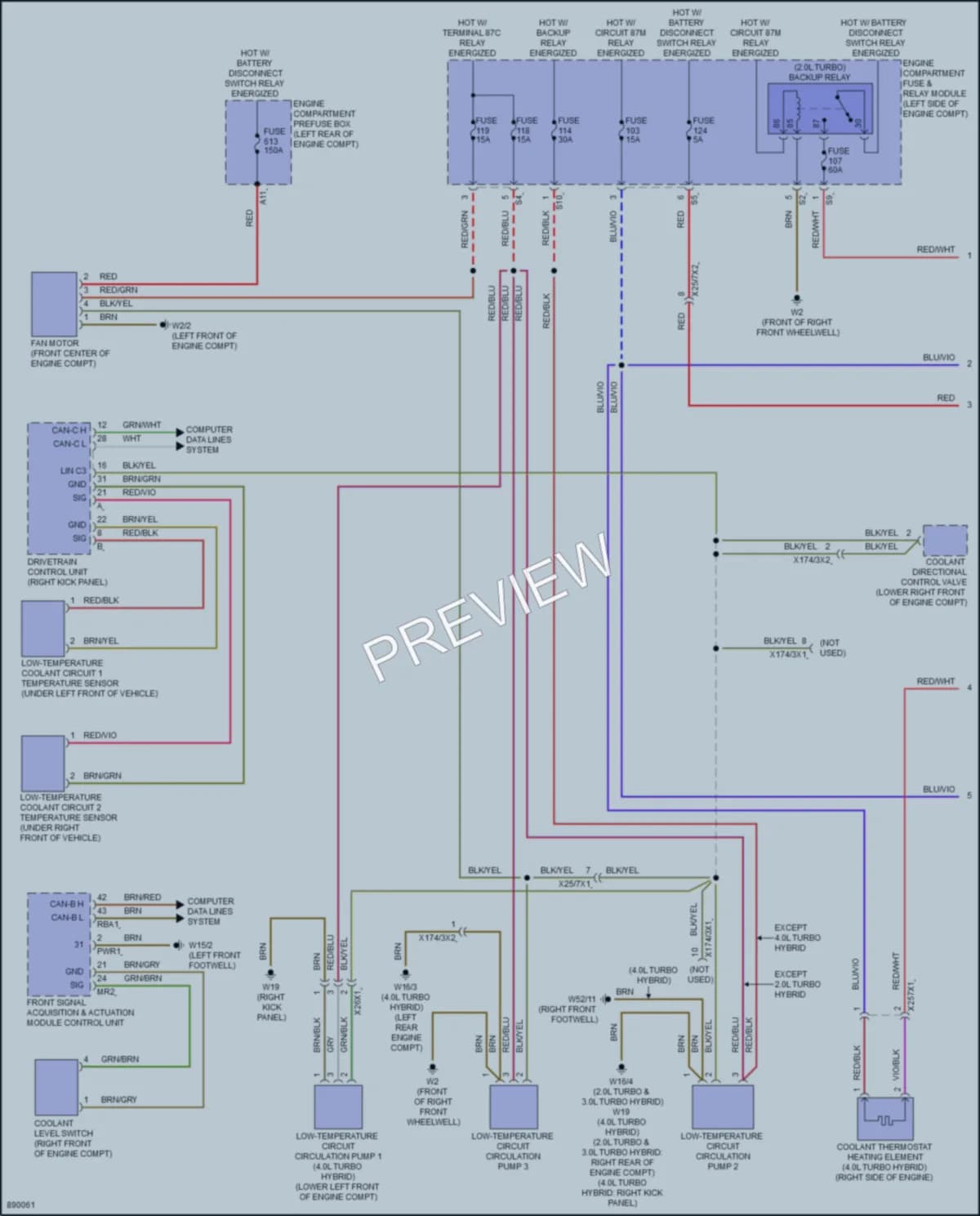 2024 MercedesBenz GLE580 Cooling Fan wiring diagram preview