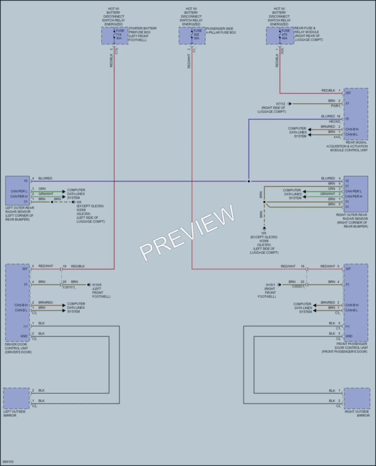 2024 MercedesBenz GLE580 Navigation wiring diagram preview