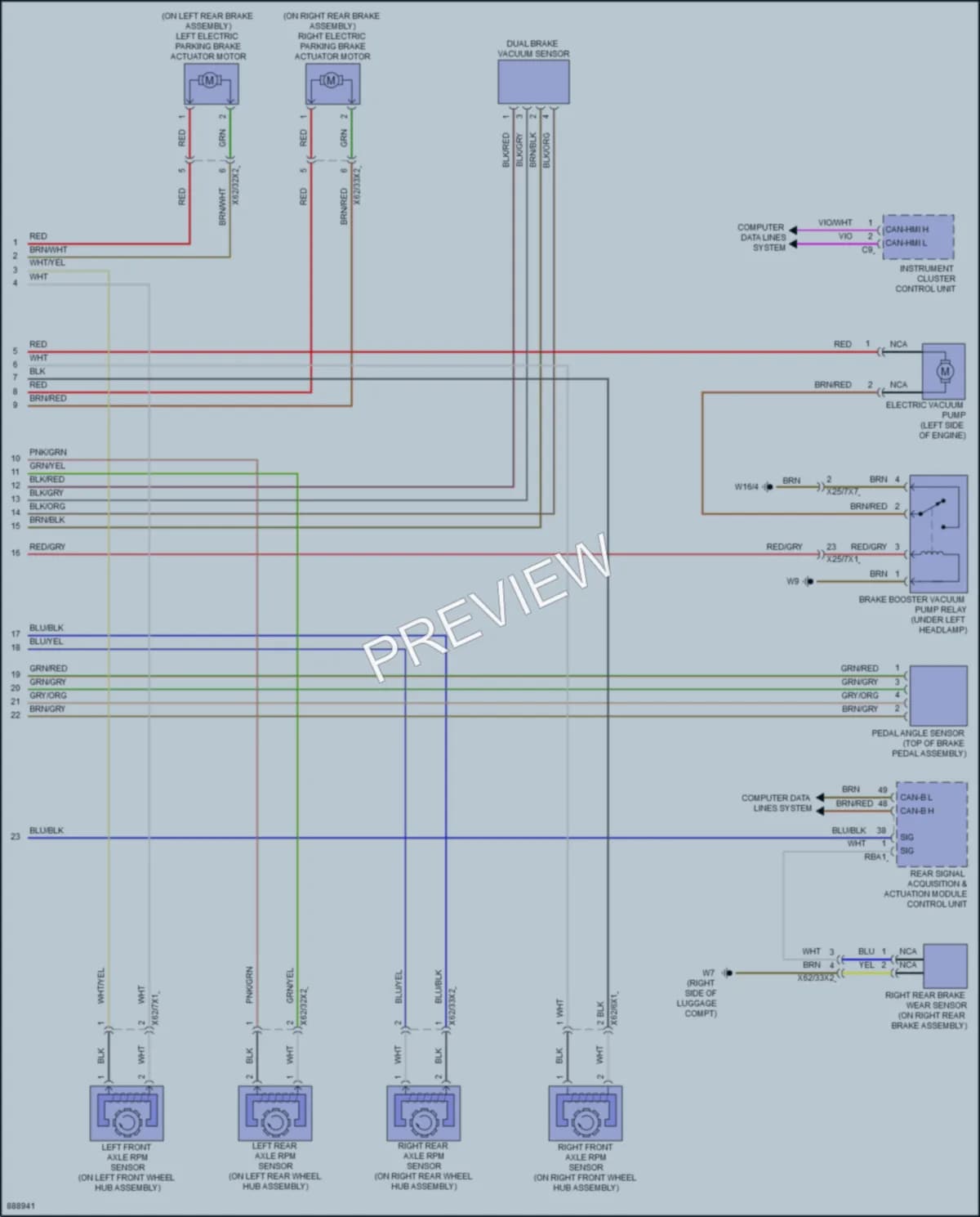 2024 MercedesBenz GLS450 Anti Lock Brakes wiring diagram preview