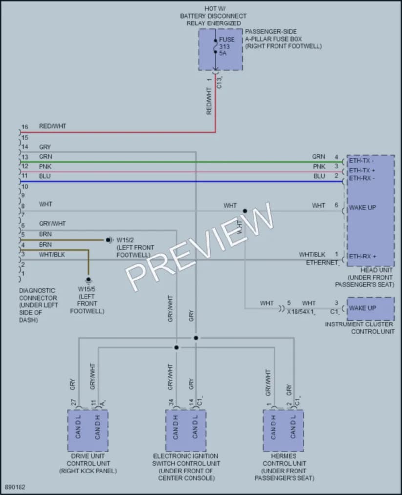 2024 MercedesBenz GLS450 Computer Data Lines wiring diagram preview