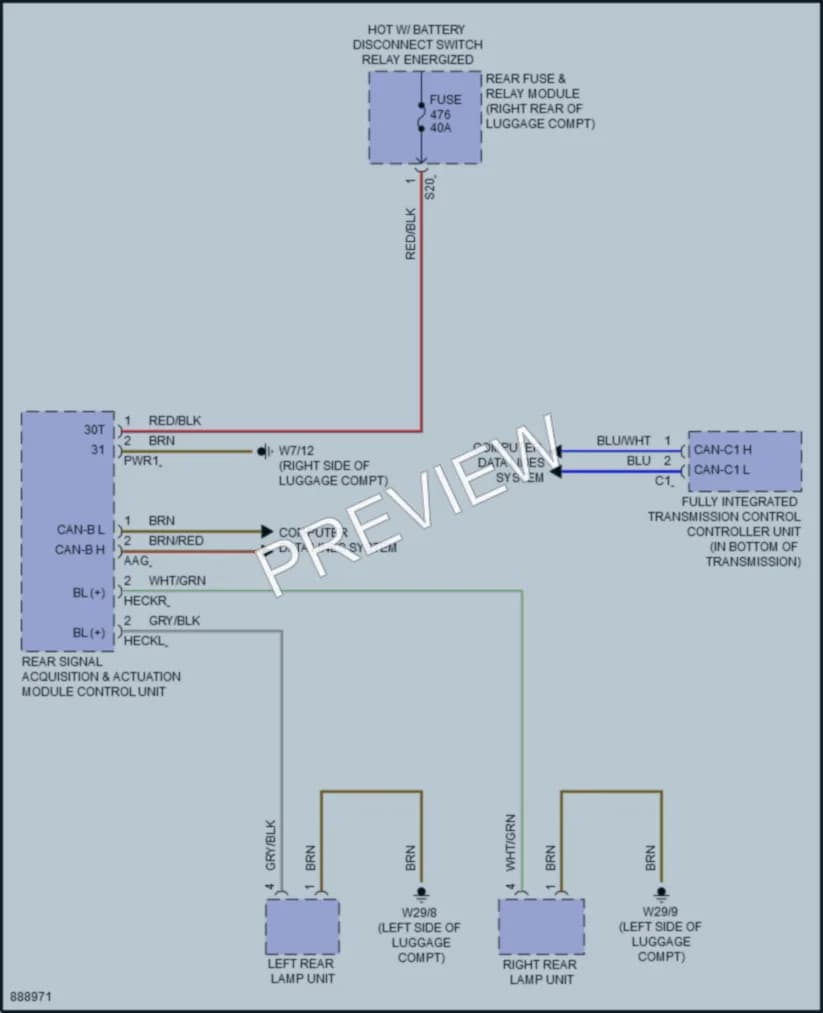 2024 MercedesBenz GLS450 Exterior Lights wiring diagram preview