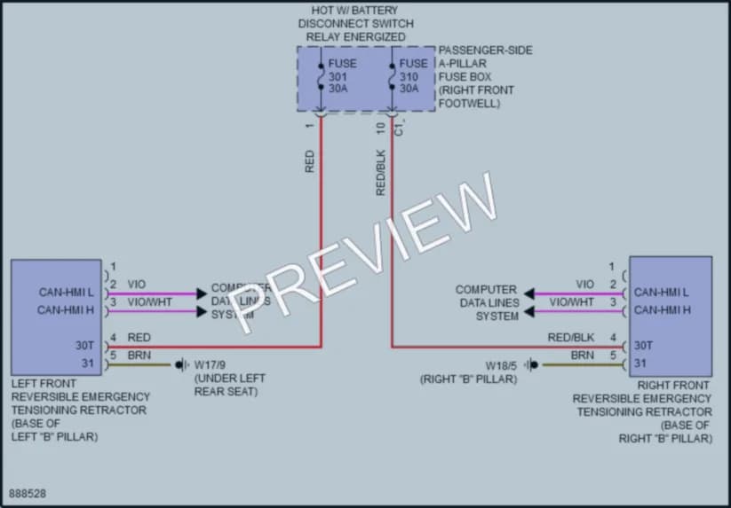 2024 MercedesBenz GLS450 Supplemental Restraints wiring diagram preview