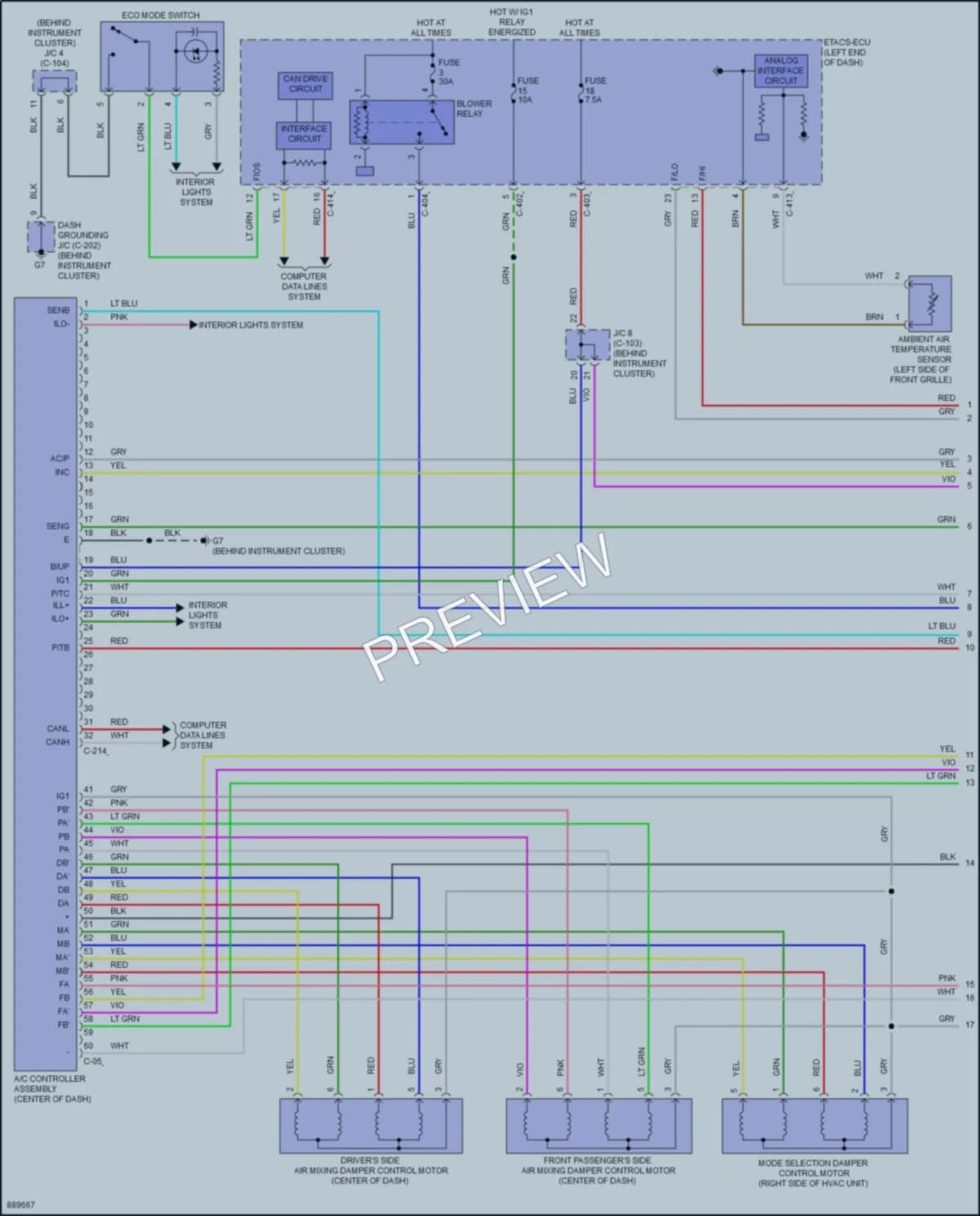 2024 Mitsubishi EclipseCross Air Conditioning Wiring Diagrams protected preview