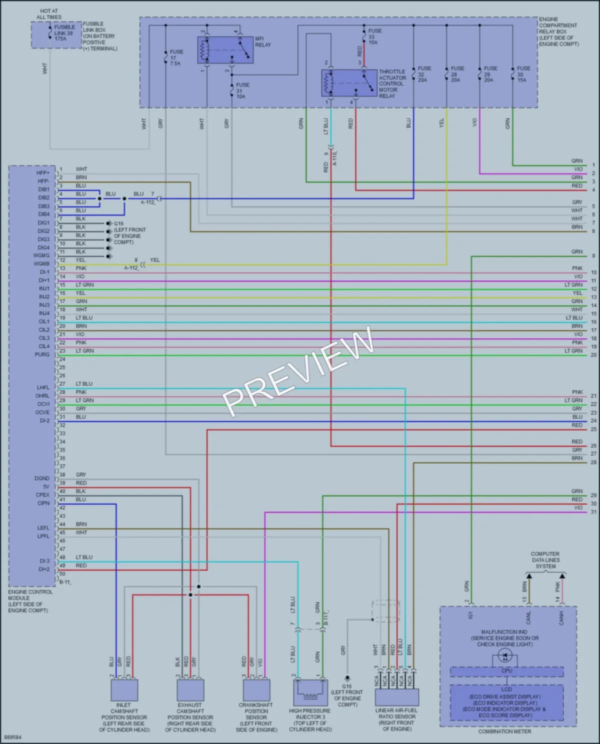 2024 Mitsubishi EclipseCross Engine Performance wiring diagram preview