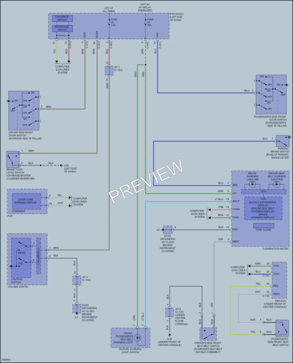 2024 Mitsubishi EclipseCross Warning Systems wiring diagram preview