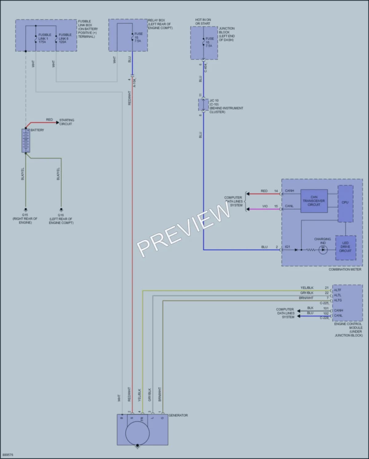 2024 Mitsubishi Mirage Starting Charging wiring diagram preview