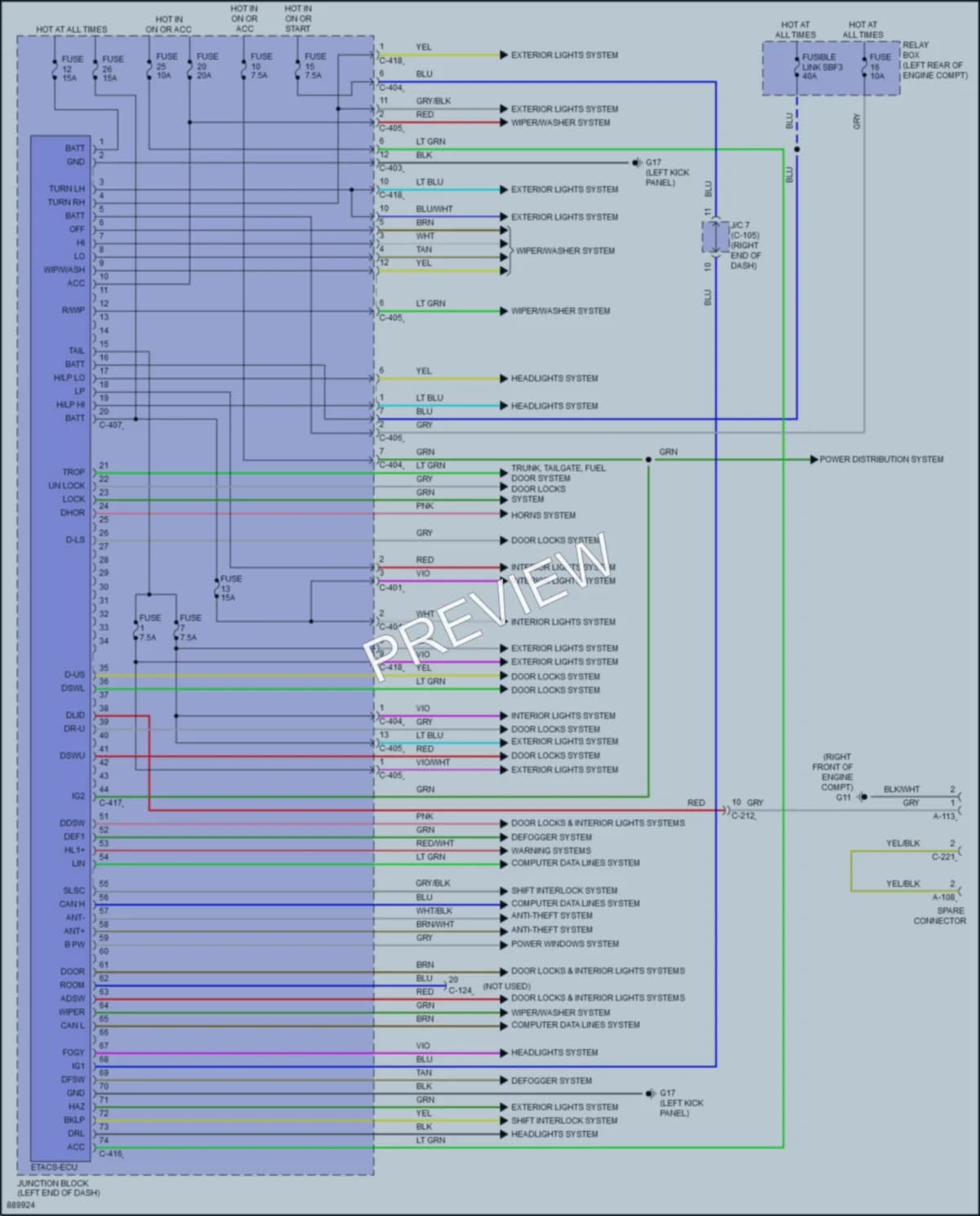 2024 Mitsubishi MirageG4 Body Control Modules wiring diagram preview
