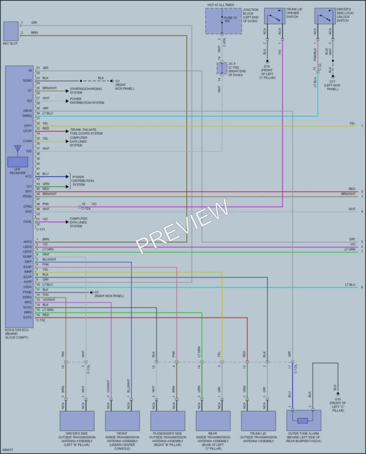 2024 Mitsubishi MirageG4 Power Door Locks wiring diagram preview
