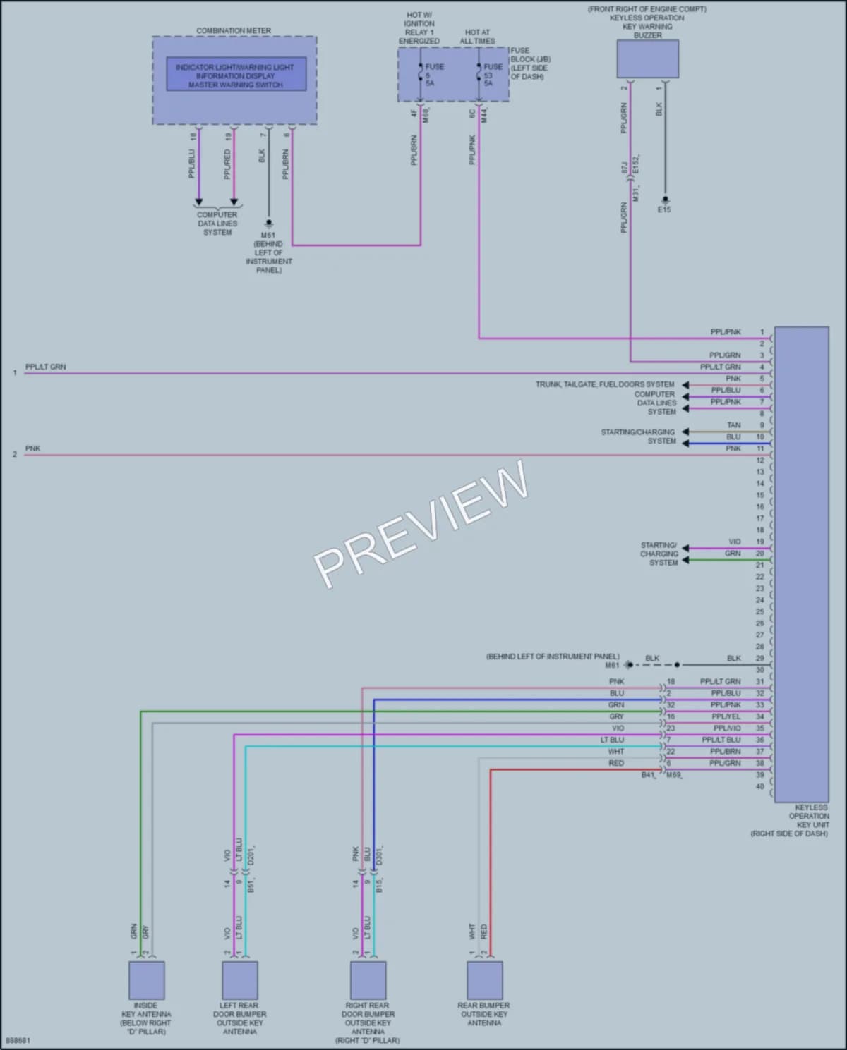 2024 Mitsubishi Outlander Anti Theft wiring diagram preview