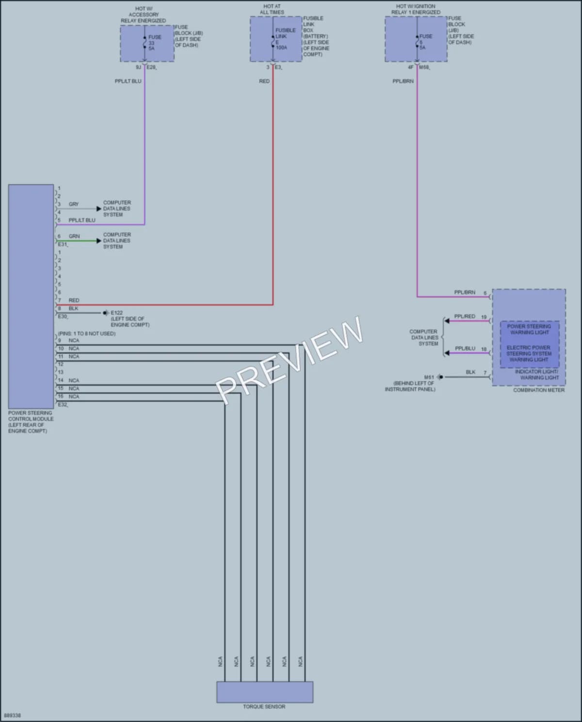 2024 Mitsubishi Outlander Electronic Power Steering wiring diagram preview
