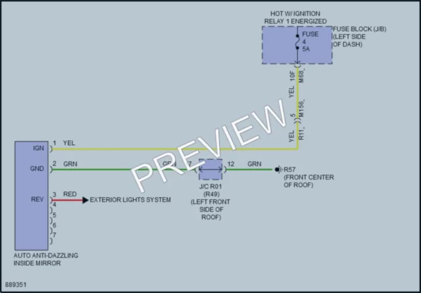 2024 Mitsubishi Outlander Power Mirrors wiring diagram preview