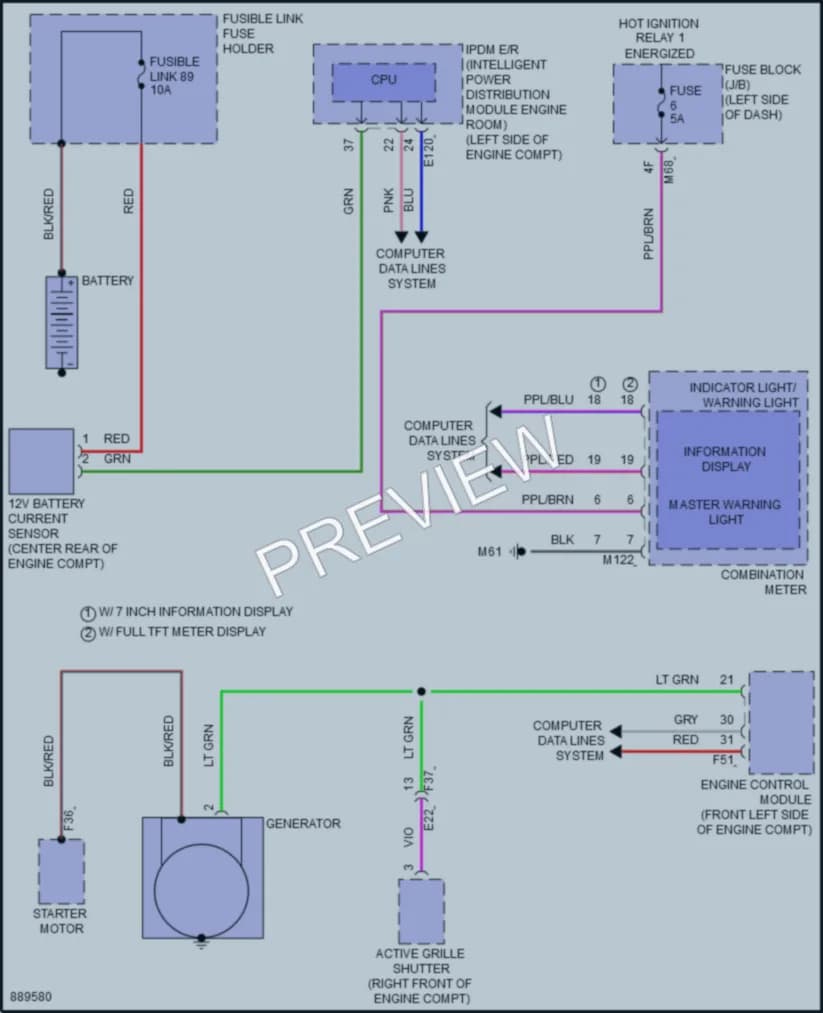 2024 Mitsubishi Outlander Starting Charging wiring diagram preview