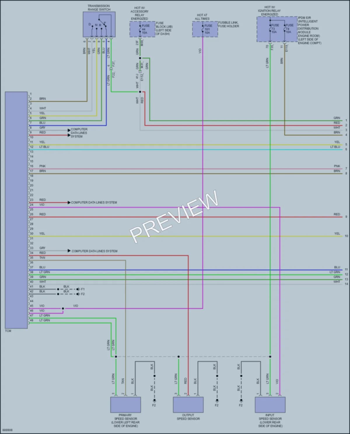 2024 Mitsubishi Outlander Transmission wiring diagram preview