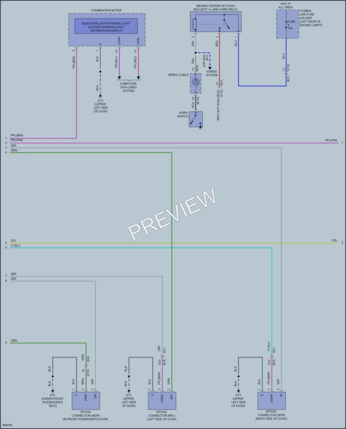 2024 Mitsubishi OutlanderPHEV Anti Theft wiring diagram preview