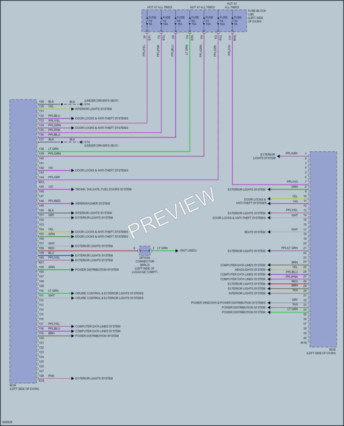 2024 Mitsubishi OutlanderPHEV Body Control Modules wiring diagram preview
